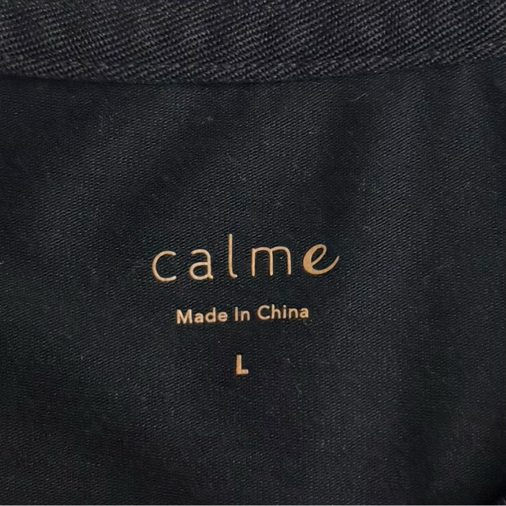 Johnny Was Calme Effect‎ Long Sleeve Black T-Shirt Women Size Large Lounge - Picture 11 of 13